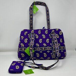 Vera Bradley Shoulder Bag NWT  &  NWT Matching Wristlet Simply Violet